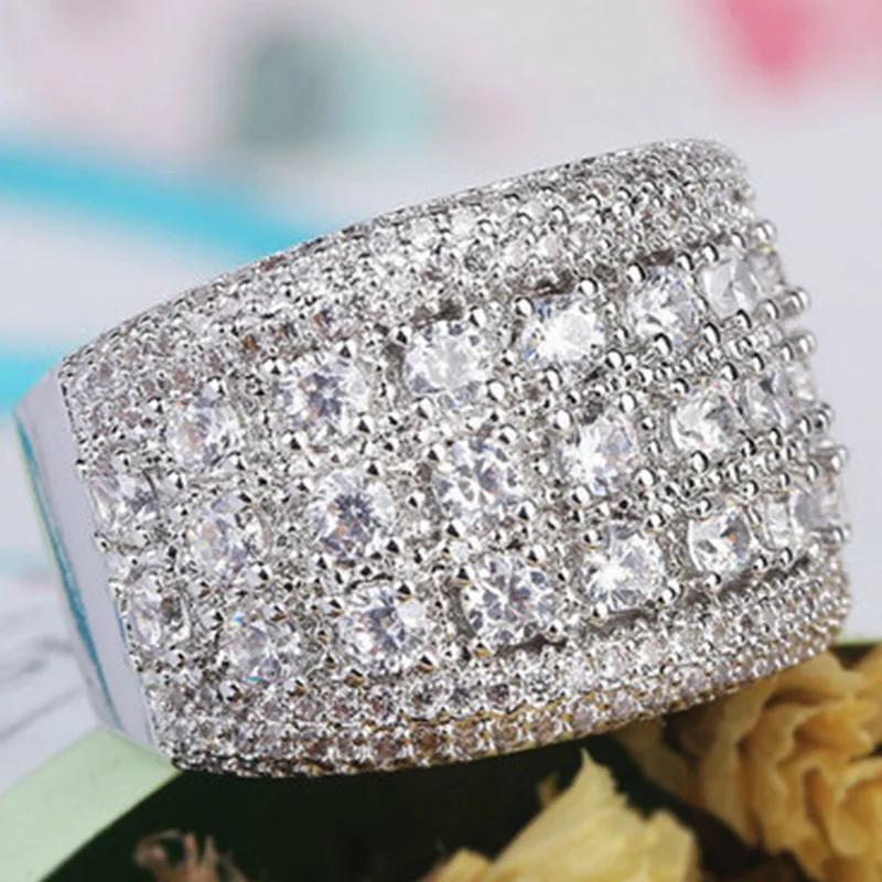 Classic Women's Ring Fashion Casual Simple  All Sparkly Cubic Zircon Party Luxury Wedding