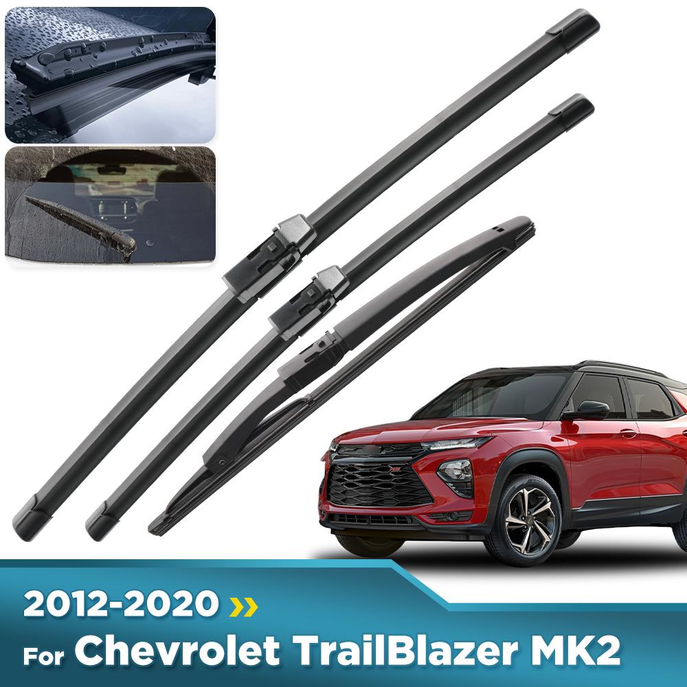 For Chevrolet TrailBlazer MK2 2012-2020 2013 2014 Wiper Front&Rear Wiper Blades Windshield Windscreen Window Brushes 22"+18"+12
