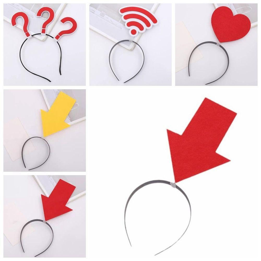 Arrow WiFi Hairband Question Mark Funny Props Headdress Creative Hair Band Gift