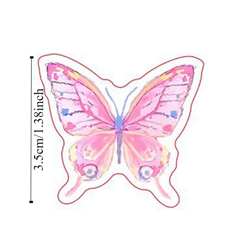 Gradient Butterfly Cute PP Clip Paperclip Cartoon Memo Clip Acrylic Paper Clip  Desk Organizer