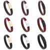 Fashion Earrings Men'S Leather Bracelet Retro Woven Leather Rope Magnet Buckle Bracelet Simple Personalized Jewelry
