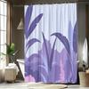 1pc Botanical Pattern Shower Curtain Natural Scenery Tropical Leaves Theme Design Bathroom Decoration Polyester Fabric Contains