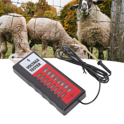 MLD-004D Elektrozaun-Tester, LCD-Bildschirm, Spannungsmesser, 10 kV, tragbares Werkzeug mit 8 Stück Licht für den Bauernhof