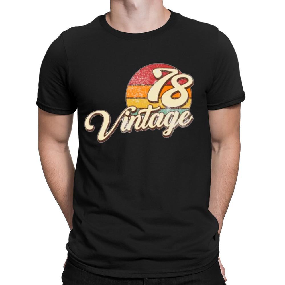Vintage 1978 Birthday Celebration Party Gift Retro Mens Womens T-Shirts Top #D