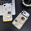 Cute Cartoon Astronaut Phone Case For iPhone 17 16 15 14 13 12 11 Pro Max Air Matte Laser Aurora Shockproof Funda