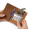 Crazy Horse Leather Key Bag Men's Multi Functional Waist Hanging Keys Cards Cover
