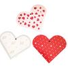 20Pcs New Heart-shaped Greeting Cards Handwritten Blank Alien Love Card Foldable with Holes Message Cards Valentine's Day