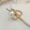 Opening Adjustable Pearl Flowers Rings Vintage Gold Silver Color Retro Exaggerated Metal Alloy Hollow Finger Ring for Women Geometric Jewelry Anillos
