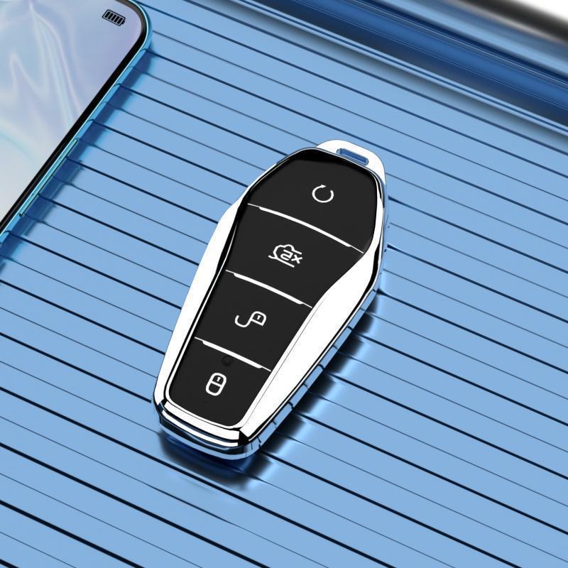 BYD Qin EV Key Cover: Full-Coverage Shell with Buckle Chain for 450 Version, New Energy Vehicles, Unisex.