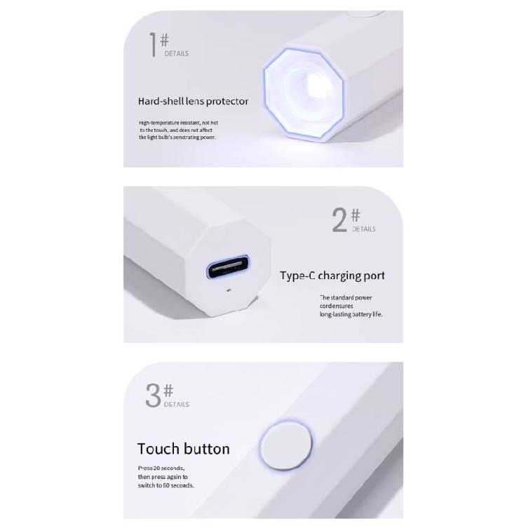Cordless Nail Dryer Nail Curing Lamp With Screen Compactly For Travel And Home Nail Care