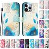 Coloured Drawing Wallet Case for Samsung Galaxy A10 M10 A11 M11 S6 S7 Edge S8 Plus J3 J330 J5 J530 J4 J6 Flip Stand Phone Cover