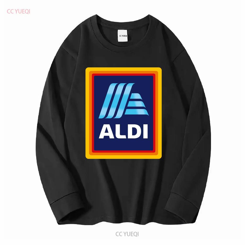 Neues ALDI Supermarkt Lebensmittelgeschäft Logo T-Shirt Lustig Größe S bis 5XL Vintage Gewaschene Mode Atmungsaktiv Stilvoll Lässig homme