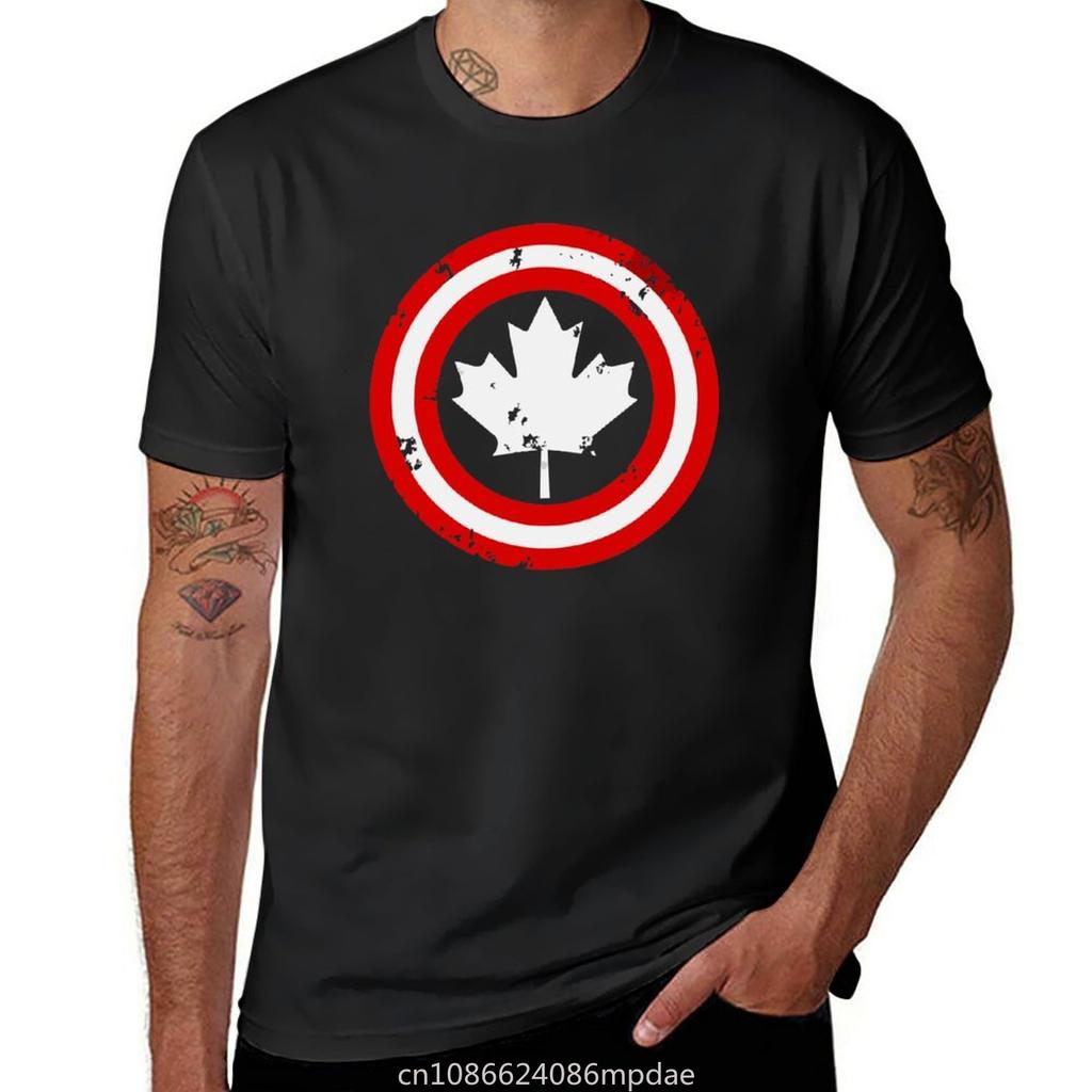 captain canada T-Shirt vintage plus sizes anime clothes blacks slim fit t shirts for men