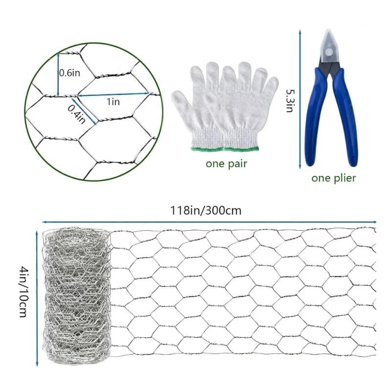 Chicken Wire for Floral Arrangements Chicken Wire Mesh Hexagonal Galvanized Netting Wire Fence Mesh for Crafts Garden