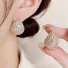 Fashion ins cold wind simple light luxury high-end ear buckle temperament geometric earrings women's small and versatile tide earrings