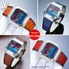AE-1200 Retro originální kožený řemínek k hodinkám pro Casio AE1200 AE-1300 W-218/A168 W-216H Vintage pásek 18mm konvexní konec Pánský náramek