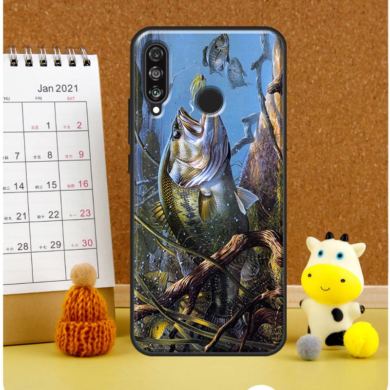 Bass Fishing Lake Fisherman For Huawei Nova Y72 Y70 Y91 Y90 Y60 Y61 Y73 3i 7i 8i 11i 12i 9 10 SE P20 P30 P40 Lite Case