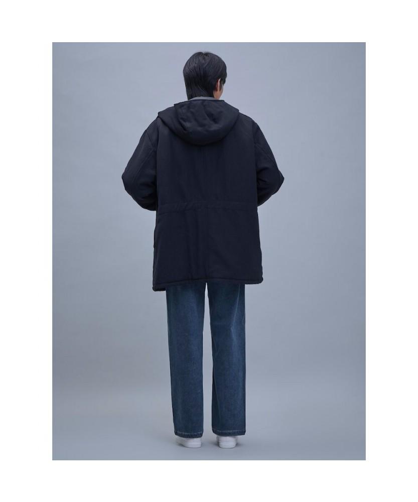 SHIFT.G Wide Brushed Denim Pants Navy