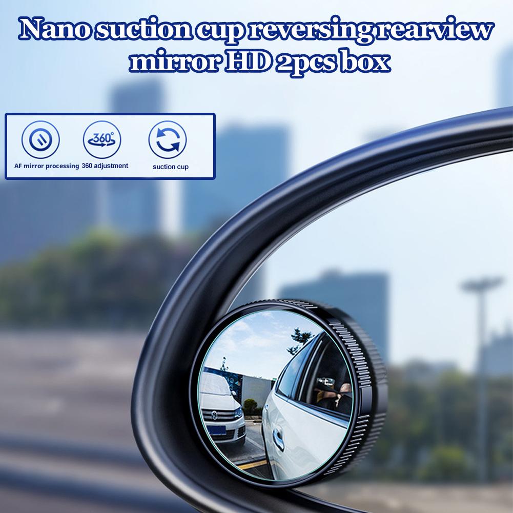 Adsorption Rearview Mirror 360° Adjustable High-Definition Mirror Visibility Assistance Spot Waterproof Car Blind Wide-Angl X0E6