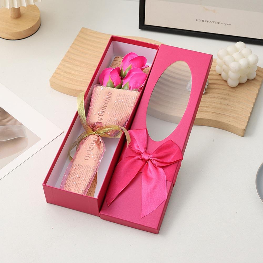 

Elegant Flower Gift Box Romantic Bow Bouquet Decoration Roses Bouquet Gift Valentine s Day розы красного