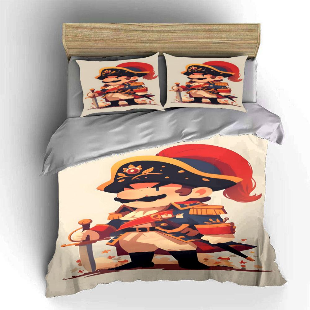 Cartoon pirate with sword. Bedding sets Duvet cover sets Duvet covers Pillowcases(1 * Duvet Cover 2 * Pillowcases without duvet insert)