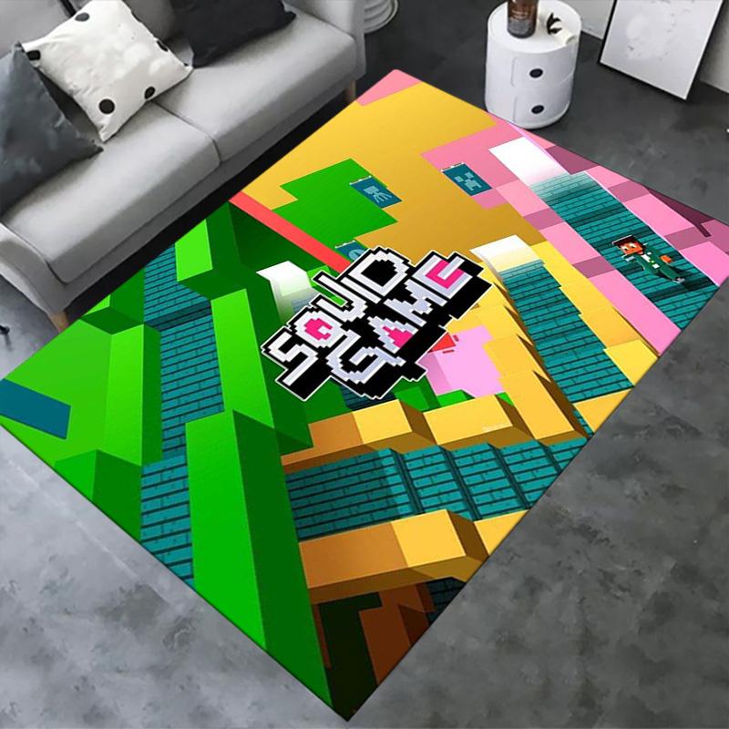 Squid Game Poster Carpet Rug for Living Room Bedroom Home Sofa Decoration,Kids play Non-slip Floor Mat