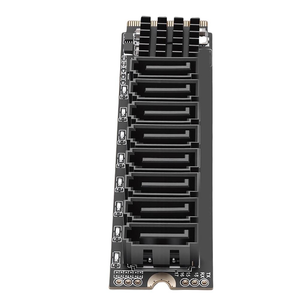 M.2 M Key to 8 Port Serial ATA 3.0 Expansion Card PCIe 3.0 X2 M Key Adapter with LED Indicators Support for Thunderbolt