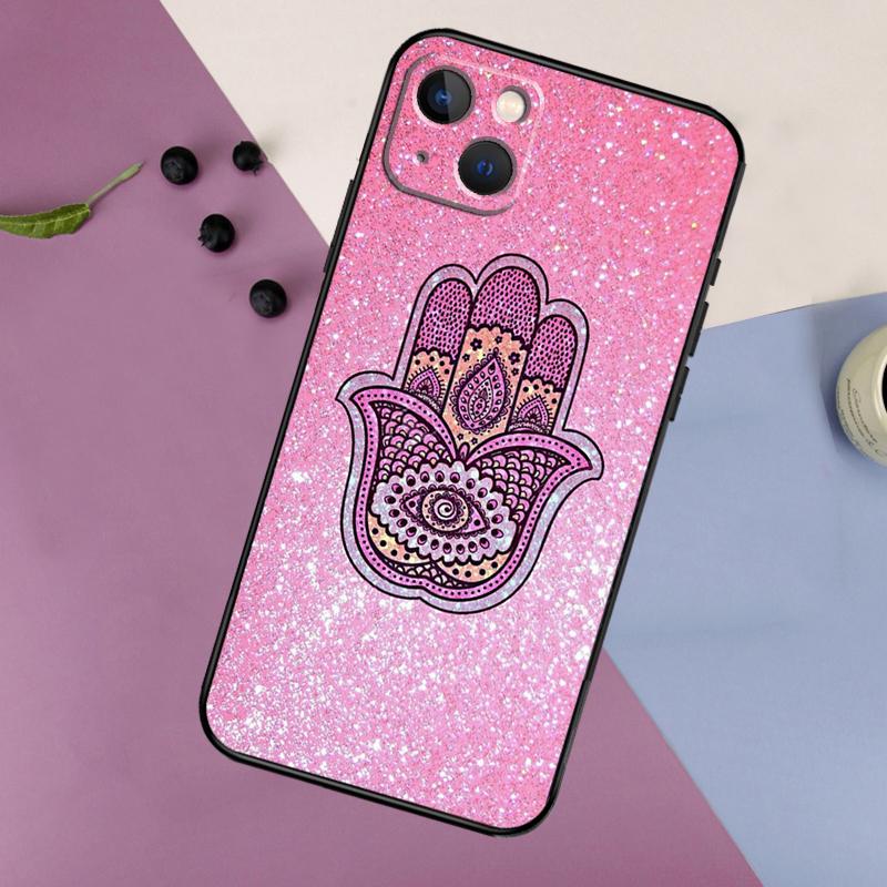 Hamsa Hand Of Fatima Art Silicone Case For iPhone 17 15 13 12 11 14 Pro Max 16 Plus 12 13 Mini 16e 17 Air Back Cover