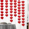 Red Hearts Garland DIY Hanging Garland Valentines Day Decor Wedding Anniversary Birthday Supplies Princess Theme Party Banner