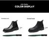 Men's Winter Cotton Martin Boots: British-Style, Mid-Cut Leather, Thick-Soled, Trendy Motorcycle Design
