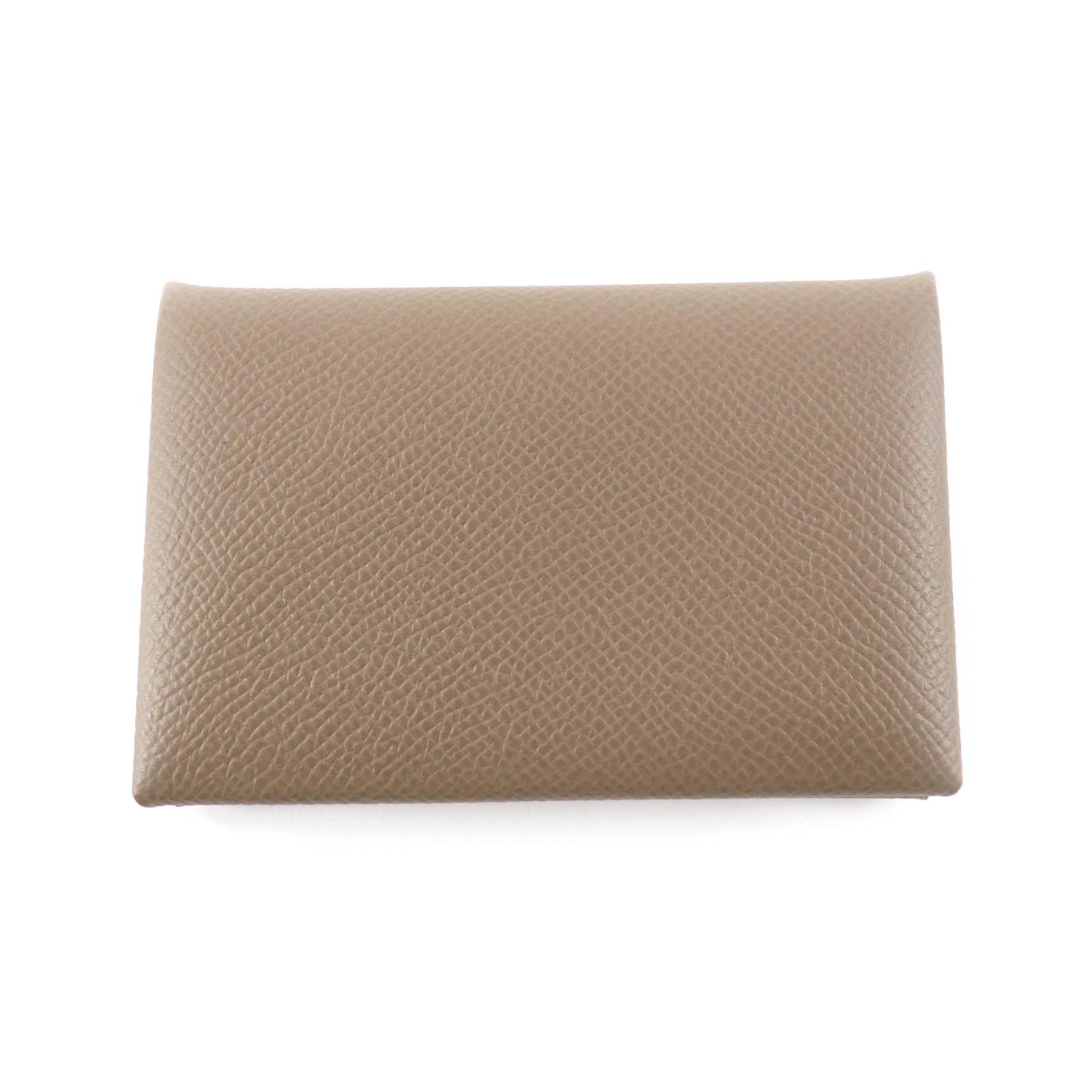 

Pristine HERMES Card Case Calvi name card holder Epsom Leather Women Used