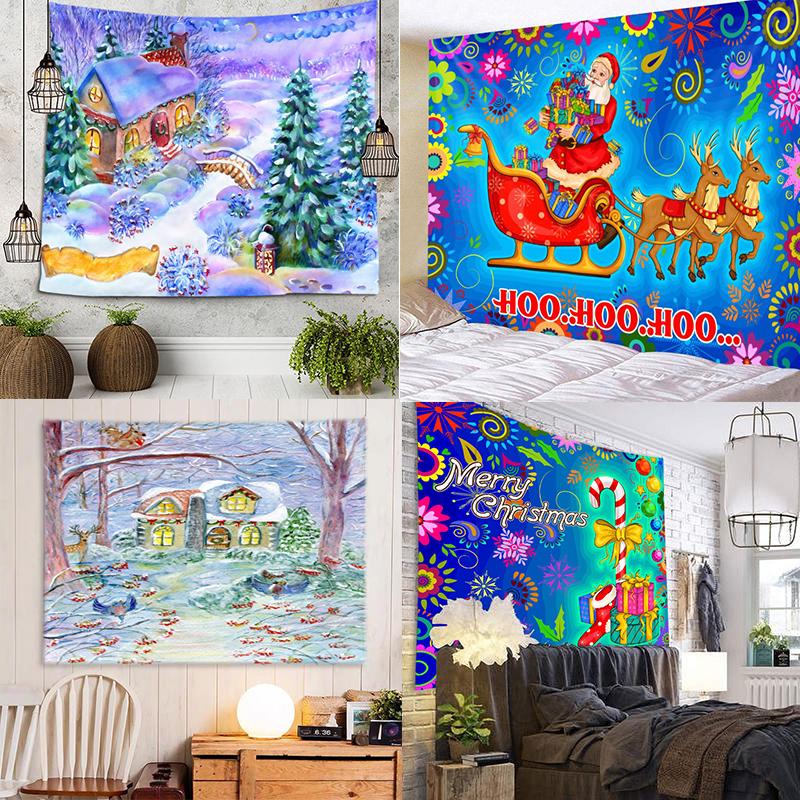 

Рождественская подвесная ткань, фоновая ткань, украшение на стену, ремонт общежития для мальчиков и девочек, гобелен
