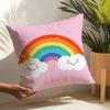 Rainbow Pillow Case Linen Cushion Covers For Decorative Sofa Home Pillows Case Car Chair Pillows Cases