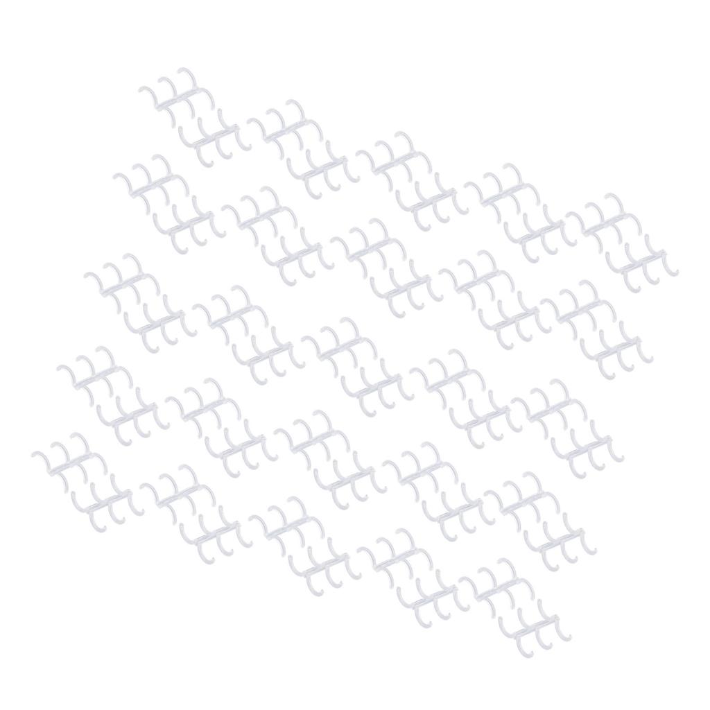 50 STÜCKE Kammbindung Rücken 16mmx3 Ringe PP Multifunktionaler Buchbinderücken für Berichte Transparent