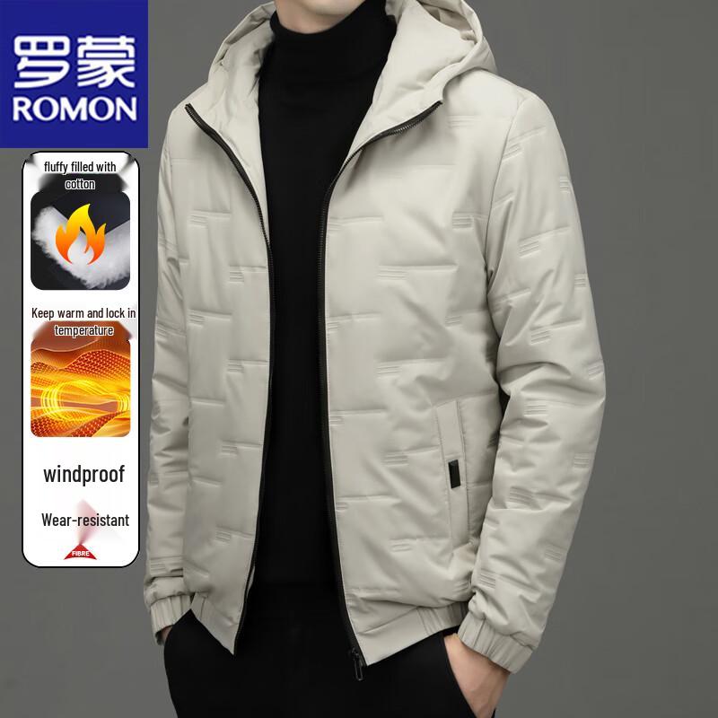 ROMON Men's Hooded Warm Padded Jacket