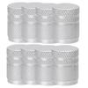 4/8Pcs Car Tire Valve Stems Caps Knurling Style Tire Valve Cap Aluminum Tire Wheel Stem Air Valve Cap Car Universal Accessories