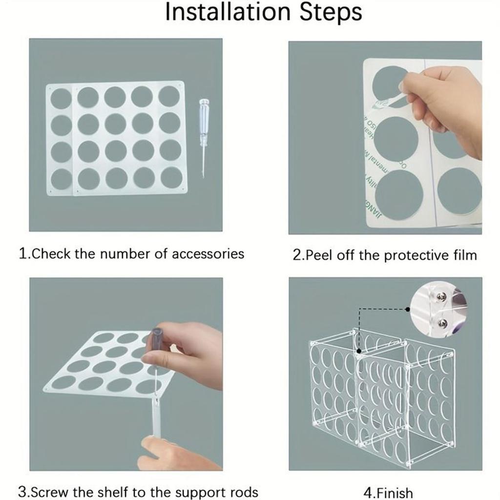 Craft Paper Roll Rack 2 Pieces Transparent Acrylic Stand 16-Hole Craft Paper Roll Holder For Organization Desktop Art Studio