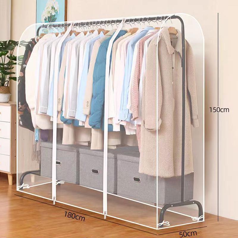 Household Fully Transparent Hanger Clothing Dustproof Hanging Bag Fully Enclosed Zip Style Coat Down Jacket Suit Dustproof Cover