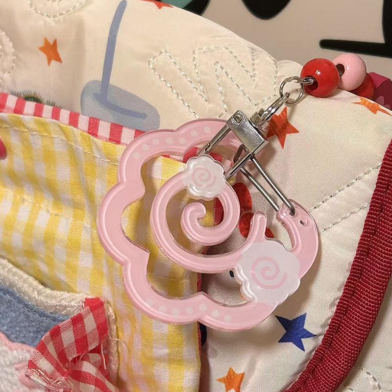 Cartoon Cute Musical Notes Carabiner Acrylic Keychain Pendant Creative Backpack Hanging Decoration Accessories Holiday Gifts