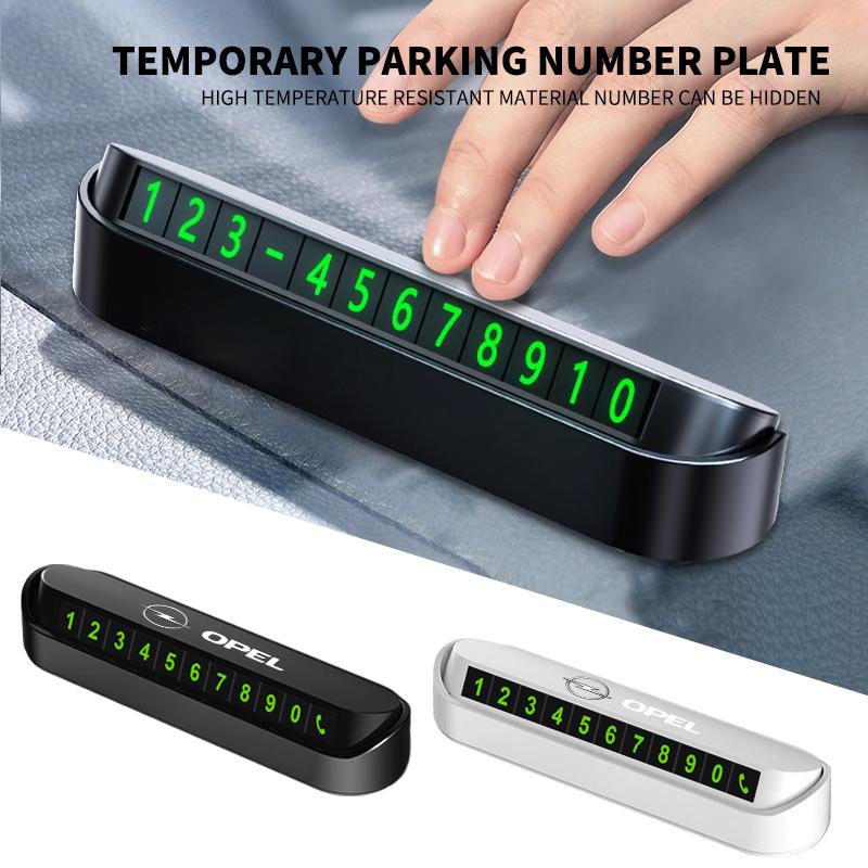 Car Temporary Stop Sign Parking Card Telephone Number Card Plate For Opel Insignia Astra G J F K Vectra C H Corsa C B D Omega Rj7