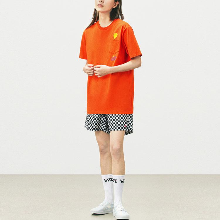 Vans Black And White Checkerboard Print Woven Casual Shorts Women Shorts VN0A5DTQ705