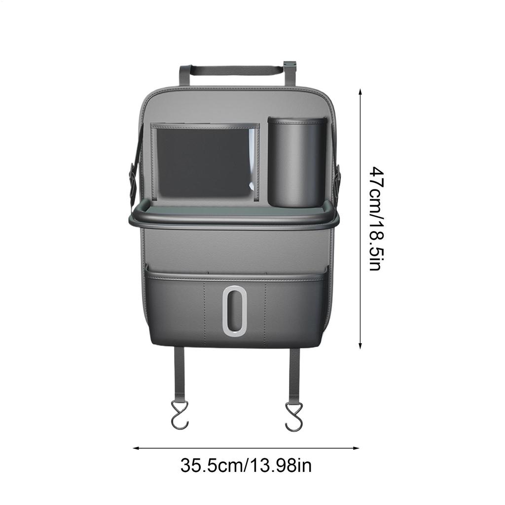 Backseat Organizer Car Seat Storage Organizer Anti-kick Pad Protector for Vehicles Auto Backseat Storage Bag with Folding Food