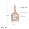 Luxury Virgin Mary Pendant Necklace For Women Men  Rose Gold Color Natural Zircon Jesus Charm Daily Fine Jewelry Gifts