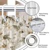 1Pc Elegant Floral Patterned Shower Curtain, Machine Washable Polyester Fabric, Suitable For Bathroom Dcor.
