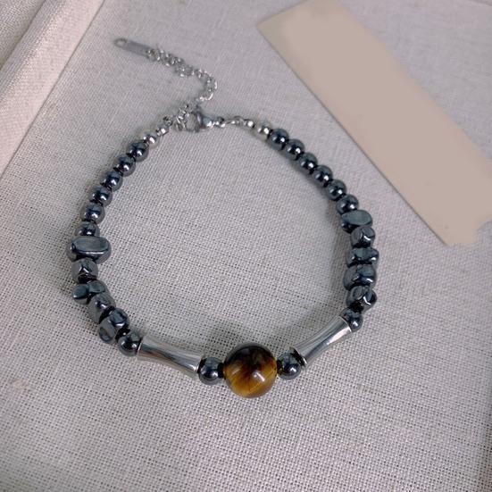 Unisex Bracelet Promotion Imply Joint Smooth Adjustable Extended Length Bamboo Bead Stainless Steel Lightweight