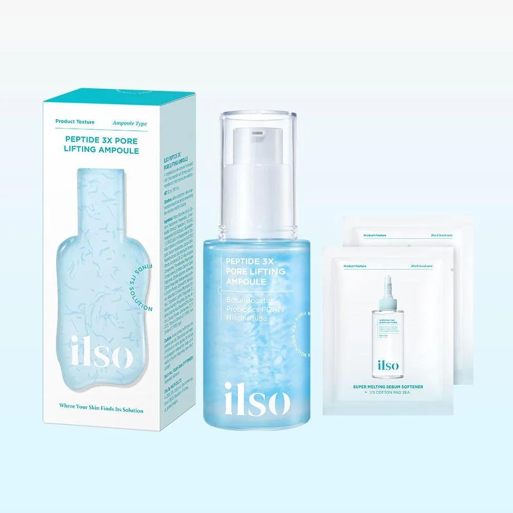 Ilso Peptid 3X Porenlifting Ampulle 30ml Set (+Weichspüler Probier-Set 2 Stück)
