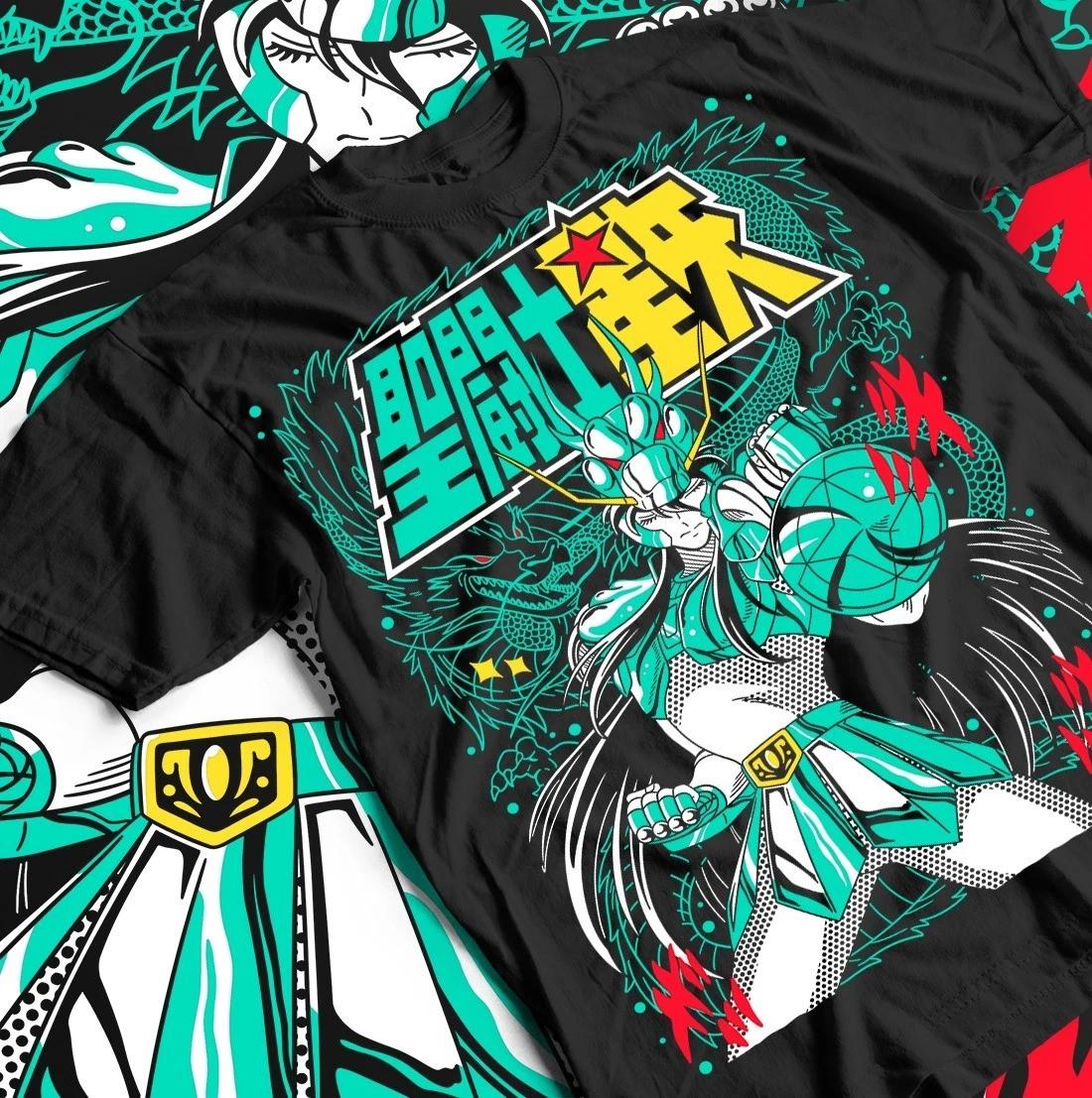 Футболка унисекс Saint Seiya, Аниме-футболка, Топ для косплея, Мерч японского мультфильма, Комикс2 4XL