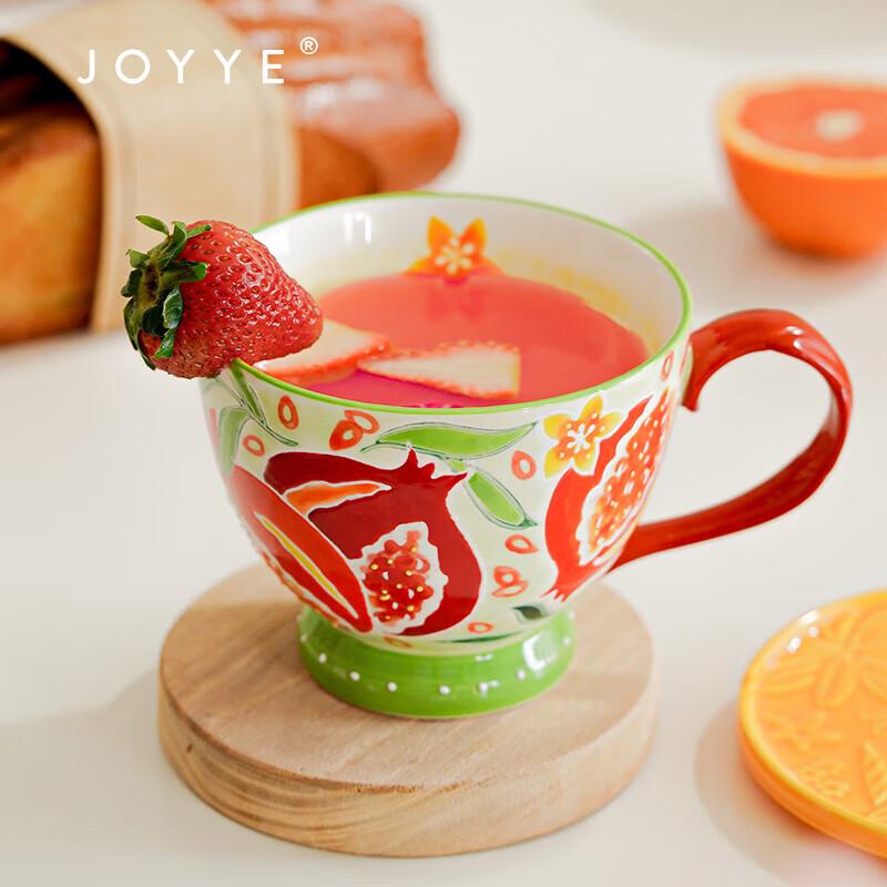 

JOYYE Hand-Painted Floral Ceramic Mug