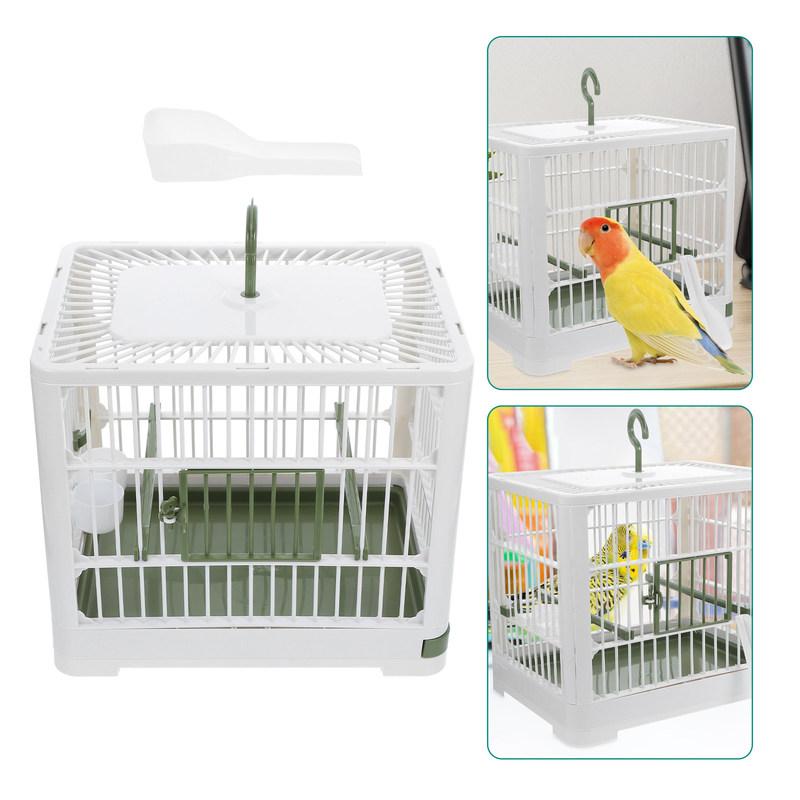 Foldable Bird Travel Cage Parrot Portable Carrier Stand Easy Transport Parakeet Small Birds Travel Cage Parakeet Cages