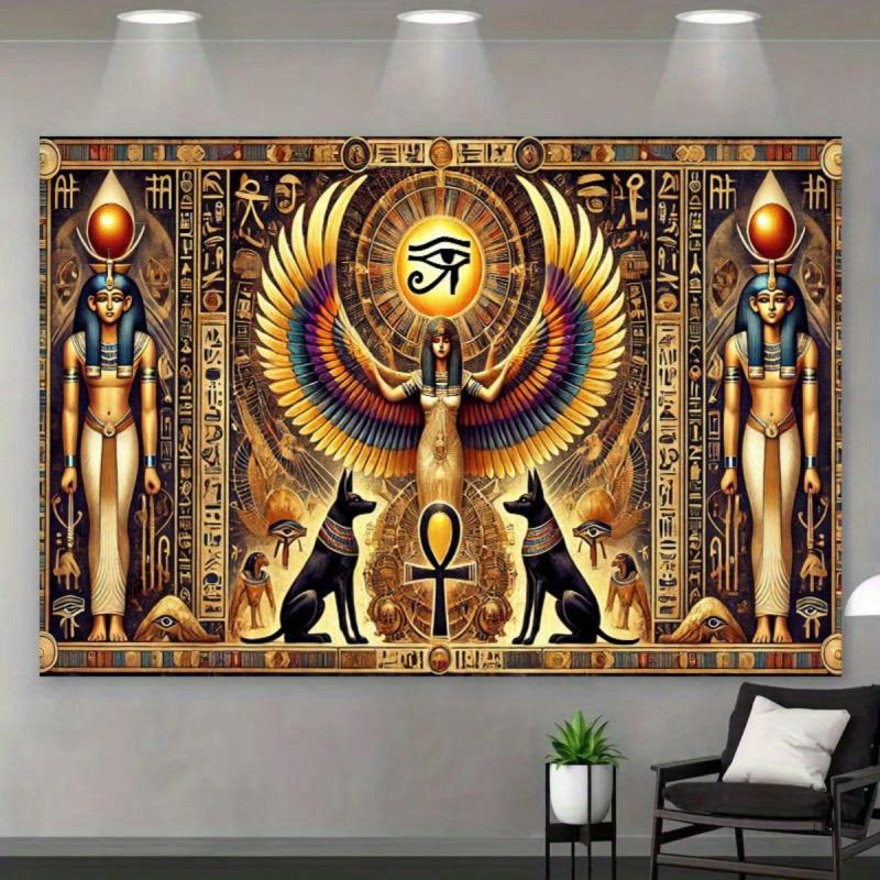 Antike Ägyptische Göttin Isis Wandteppich Auge des Horus Wohnzimmer Hintergrundwand Raumdekoration